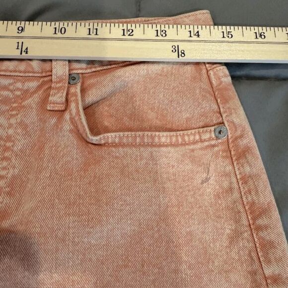 7 For All Mankind Monroe Cutoff Shorts Mineral Pink (Salmon / Peach) Size 26 - Picture 13 of 16